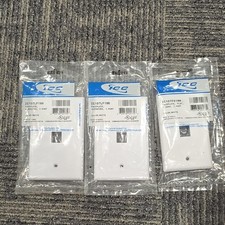 3 of ICC IC107LF1WH White Oversized 1-Gang 1-Port Keystone Wall Plate Faceplate picture