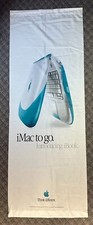 VERY RARE _ FABRIC BANNER _ BLUE iBOOK _ APPLE COMPUTER _ Think different 1999 picture
