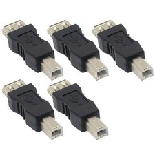 5 Pcs USB Type A Female to B Male Scanner Printer Adapter Converter Connector picture