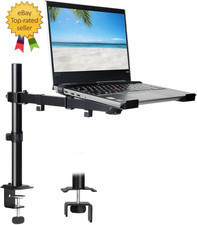Laptop Desk Mount, Single Laptop Stand Arm with Vented Tray for 17 Inch Notebook picture