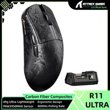 ATTACK SHARK R11 Ultra 8K Carbon Fiber Wireless Gaming Mouse, PAW3950 MAX Sensor picture