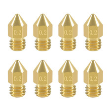 8 Pcs 0.2mm MK8 3D Printer Nozzles for Creality Ender & Makerbot Printers picture