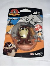 EMTEC TAZ Looney Tunes Tasmanian Devil USB 2.0 Flash Drive 4GB NEW Sealed Vtg. picture