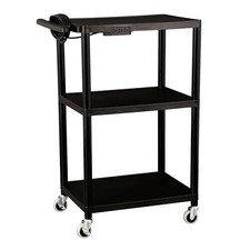 Norwood Commercial Furniture Mobile Utility AV Cart with Power Strip and Casters picture