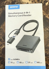BENFEI 4-in-1 USB-C & USB 3.0 Memory Card Reader for SD Micro SD CF MS - NEW picture