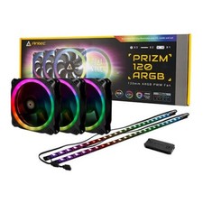 Antec Prizm 120 ARGB 3+2+C 120mm RGB LED Triple Pack Case Fan 120mm 1 Year picture
