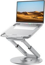 Telescopic Laptop Stand for Desk with 360° Swivel Base, Sit to Stand picture