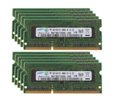 Samsung DDR3 20 GB RAM 10pcs 2 GB 1RX8 1333MHz PC3 10600S SODIMM Laptop Memory picture