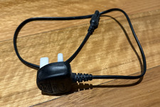 Genuine UK 3 Pin Power Cable IEC C7 Figure 8 Mains Lead TV Radio Console 1.8m picture