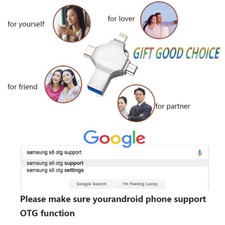 USB OTG 512G/256GB Flash Drive Stick 4 IN 1 Type C for i Phone Android iPad Lot picture