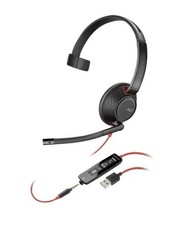 New POLY Blackwire 5210 Hands Free Wired Monaural Headset Plantronic 80R98AA($91 picture