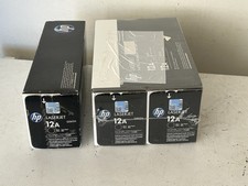 HP (Lot of 3) 12A Q2612A Black Genuine LaserJet Toner Cartridge Sealed Boxes picture