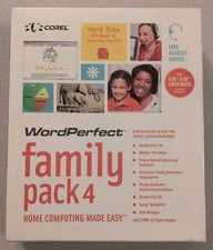 Vintage Corel WordPerfect Family Pack 4, WordPerfect, Etc. Win 98, Me, 2000, XP picture