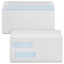 Pack of 500 #10 White Accounting Software Envelopes With Double Window - 4 1/8 X picture