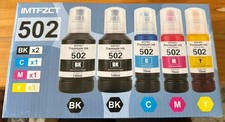 IMTFZCT 502 Compatible Ink Bottle Set 5-Pack BKx2 C M Y for Epson picture