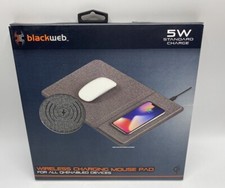 Blackweb 5W Wireless Charging Mouse Pad For All QI-Enabled Devices Phone Charger picture