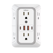 Jcblaon Outlet Extender Surge Protector - 6 Outlet Splitter 4 Usb Ports 2 Usb C picture