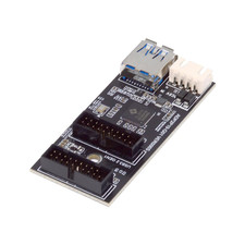 Single 19/20Pin Header to USB 3.0 19/20Pin Dual Ports Female PCBA Type Adapter S picture