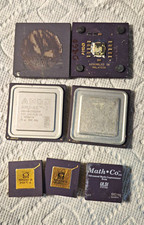 7x Vintage CPU Lot AMD K6-2 Intel Pentium ULSI 387DX DSP Gold Ceramic  picture