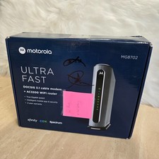Motorola MG8702 Cable Modem AC3200 WiFi Router Powers On “As Is” For Parts Only picture