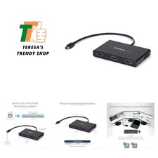 3-Port Multi Monitor Adapter - Mini DisplayPort to HDMI MST Hub - Triple 1080... picture