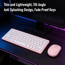 Korean Wireless Keyboard And Mouse 78 Keys 2.4GHz Keyboard For PC Laptop Th GACD picture