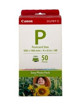 Canon E-P50 Selphy ES Postcard Size 50 Photos 4 x 6 Ink And Paper New Open Box picture