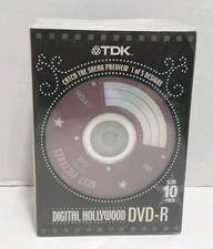TDK Digital Hollywood DVD-R 10 Pack & Clear Casing NEW Factory Selead picture