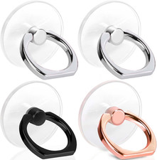 4 Pack  Cell Phone Ring Holder, Transparent Ring Holder 360°Rotation picture