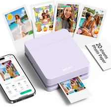 Nelko PP01 Photo Printer, 2x3 Portable Mini Printer with 100 Sheets, Purple picture