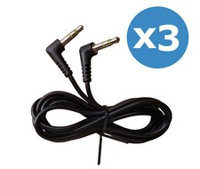 Right Angle Male Aux Cable 3.5 mm Auxiliary Cords for Any iPhone or Android (x3) picture