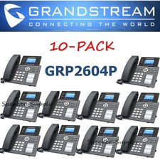 10 Grandstream GRP2604P 3-Line 6 SIP Office Phone + Dual Gigabit PoE Lot picture