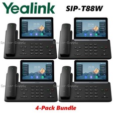 4 Yealink YEA-SIP-T88W WiFi 6 IP Desk Phone w/ 7