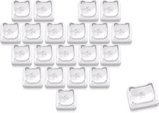 XVX Blank Transparent Keycaps, Sweet Heart PC Custom Keycap Set, Backlit Clear C picture