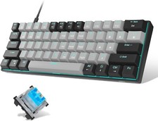 60 Teclado Mecanico Para Juegos Por Ciento, Mezcla De Grises Y Negros Teclas De picture