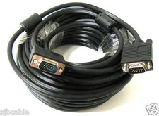 50ft 15 PIN Black SVGA SUPER VGA Monitor M/M Male Male Cable CORD FOR PC TV  picture