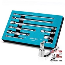 Wobble Extension Set, Socket Extension, 9PCs (Cr-V) | Chrome 9PCs-Silver picture