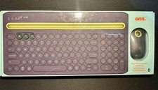 Onn Multi-Device Keyboard and Mouse USB Bluetooth Wireless CIB. Tested/Working picture