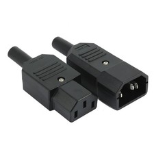1 Pair AC250V 10A IEC C14 Male C13 Female Inline Adapter Plug Socket Connectors picture