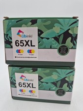 Ubinki 65XL Tri Color Ink Double Cartridge Lot Of 2 Exp 10/26 & 05/27 picture