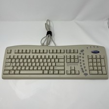 Micron NMB RT9258TW PS/2 Wired Vintage Beige Keyboard – Tested, Made in Thailand picture