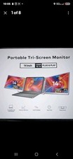 Portable Tri-Screen 14in IPS Monitor 1920x1080 16:9 Narrow Bezel Design. picture