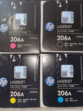 NEW HP 206A SET W2110A W2111A W2112A W2113A Toner Cartridge Set- Genuine  picture