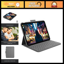 Slim Folio Case for iPad 10th Gen - A16 Integrated Wireless Keyboard, Slim & Lig picture