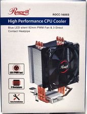 Rosewill ROCC-16003 CPU Cooler, 92mm Fan, 3 Direct Contact Heatsink Pipes *NEW* picture