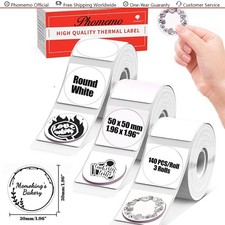 3 Roll Phomemo 50×50mm White Self-Adhesive Thermal Label for M110/M100/M220/M120 picture