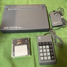 NEC PC-9801NS/L Retro PC 98note with Adapter Keypad Floppy Disk Untested picture