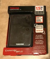 Toshiba HDTC615XK3B1 1.5TB Toshiba Canvio 3.0 Plus Portable Hard Drive Black NEW picture