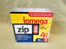 Vintage 1998 iomega 250 MB Zip Disks (4 Pack) picture