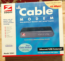 Zoom 5241 DOCSIS 2.0 Cable Modem 42 Mbps Ethernet USB 100 Mbps LAN picture
